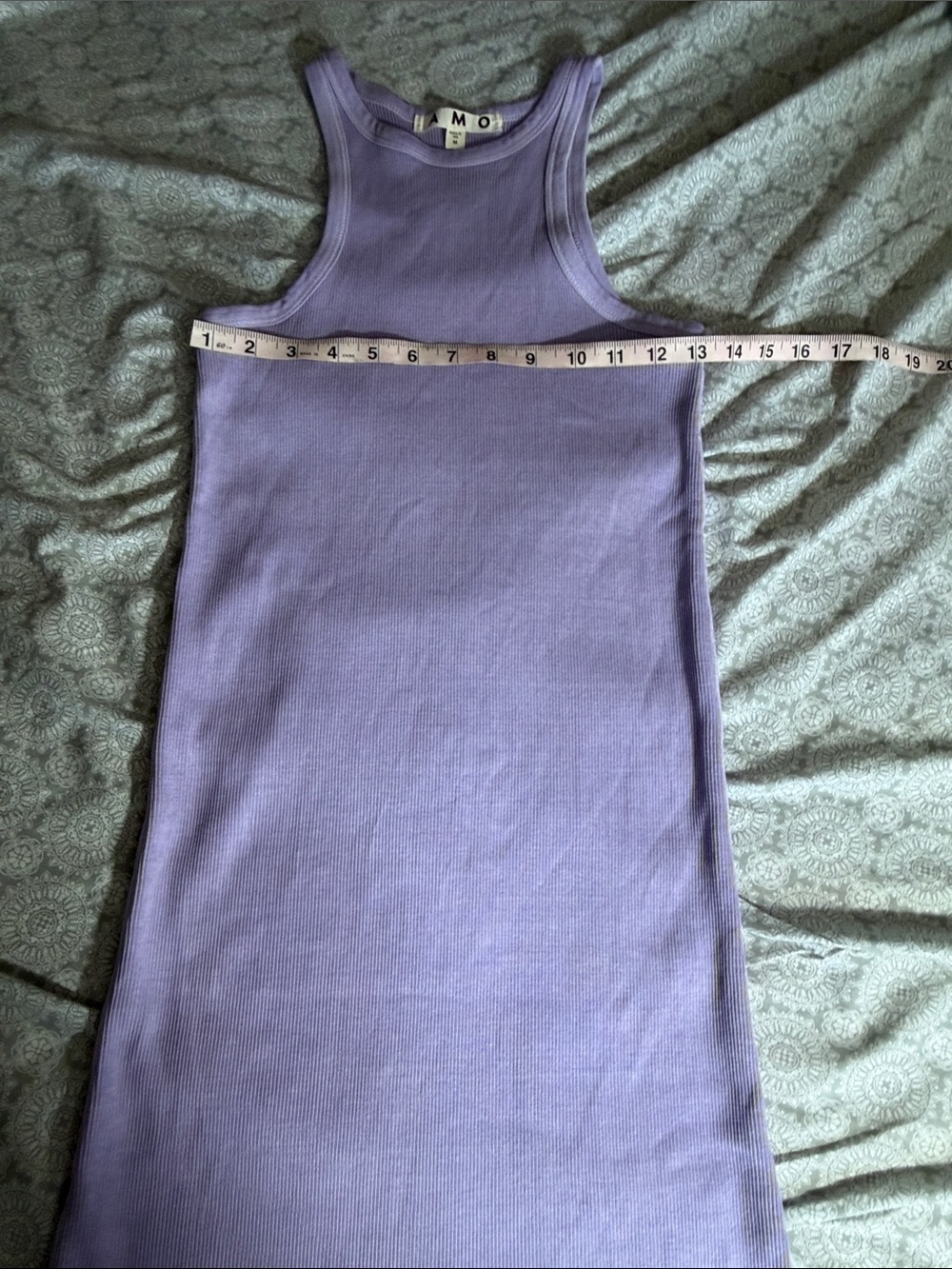 AMO Lilac Ribbed Tank Midi Dress - Picture 4 of 10